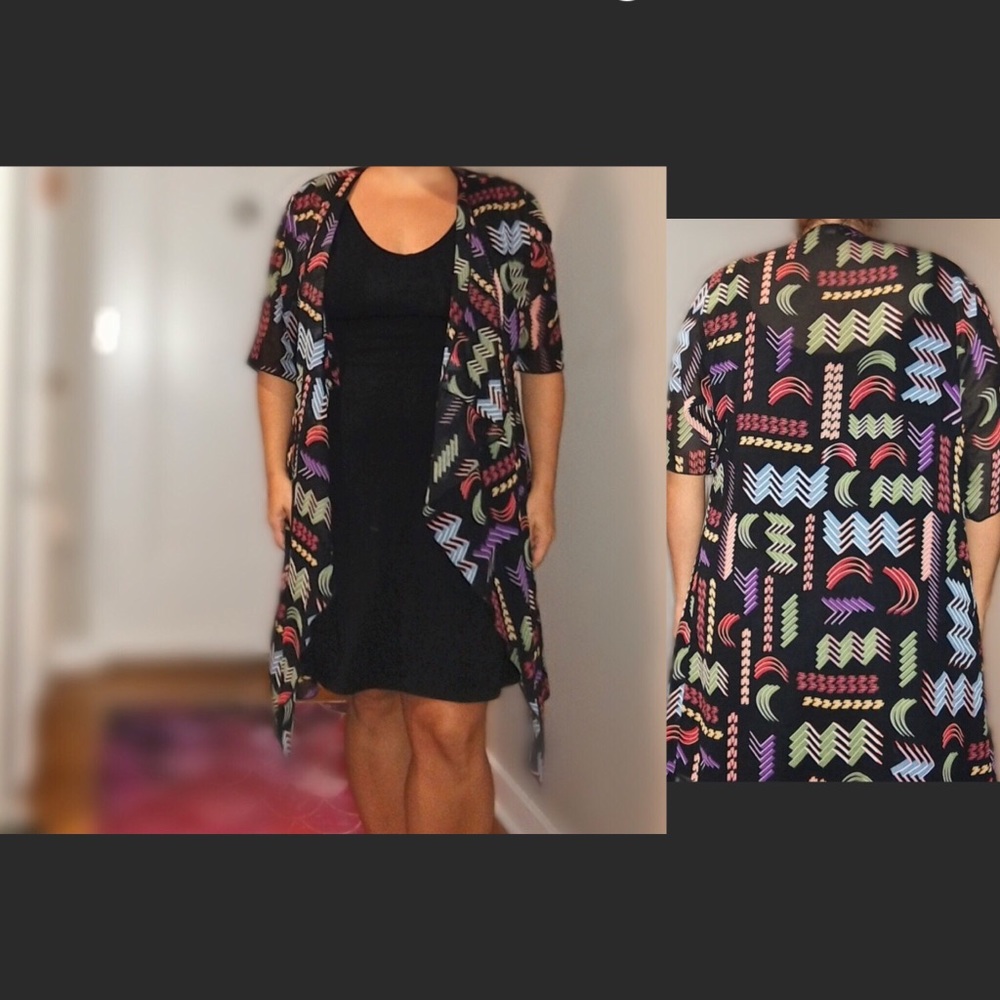 Black Multi Color Print Shirley - image 1